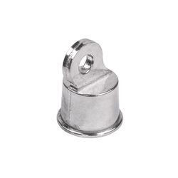 YardGard Silver Aluminum Chain Link Rail End Cap 1 pk