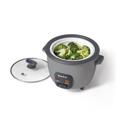 Starfrit Gray 10 cups Programmable Rice Cooker and Food Steamer