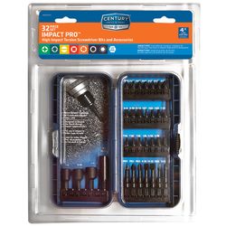 Century Drill & Tool Impact Pro Assorted Screwdriver Bit Set Heat-Treated Steel 32 pc