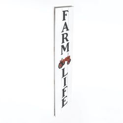 P Graham Dunn Multicolored Wood 47 in. H X 10.5 in. L X 0.75 in. W Farm Life Porch Sign