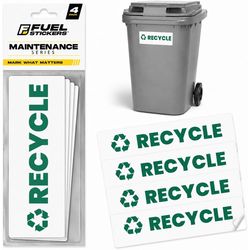 Fuel Stickers 2 in. H X 6 in. W Rectangle White Fuel Sticker Label 4 pk
