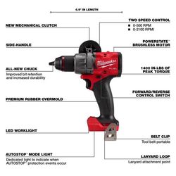 Milwaukee M18 FUEL 1/2 in. Brushless Cordless Hammer Drill/Driver Tool Only