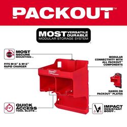 Milwaukee Packout Garage Organizer Tool Station Black/Red