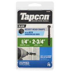 Tapcon 1/4 in. X 2-3/4 in. L Hex Drive Hex Washer Head High/Low Concrete Screws