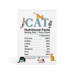 P Graham Dunn 7 in. H X 6 in. L White Wood Cat Nutritional Facts Word Block