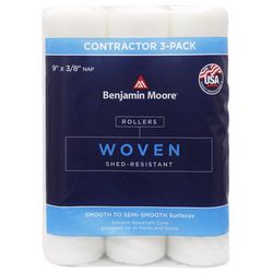 Benjamin Moore Woven 9 in. W X 3/8 in. Regular Paint Roller Cover 3 pk