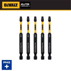 DeWalt ELITE SERIES Phillips #2 X 3-1/2 in. L Screwdriver Bit Steel 5 pc