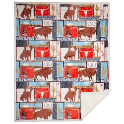 Carstens Inc 68 in. H X 68 in. L Multicolored Polyester Throw Blanket