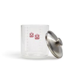 King Arthur Baking Company Clear Glass/Stainless Steel Sourdough Crock 1.25 qt