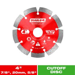 Diablo 4 in. D X 7/8 in. X .087 in. thick Diamond Masonry Cut-Off Disc 1 pk