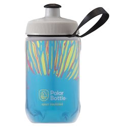 Polar Bottle 12 oz Azure Blue BPA Free Fireworks Insulated Water Bottle