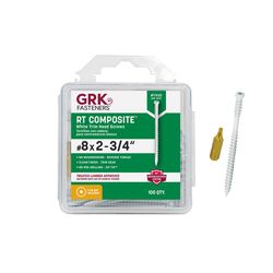 GRK Fasteners No. 8 X 2-3/4 in. L Star Climatek Coarse Trim Screws 100 pk