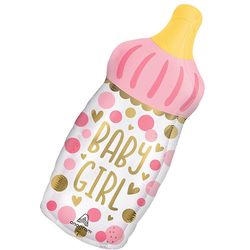 Anagram Balloons Gril Baby Bottle Foil Balloon 1 pk