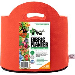 Smart Pot 11.5 in. H X 16 in. W X 16 in. D X 16 in. D Fabric Grow Bag Planter Orange