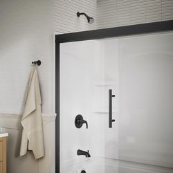 Sterling Valton Matte Black Tub and Shower Faucet