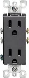 Leviton Decora 15 amps 125 V Duplex Black Outlet 5-15R 1 pk
