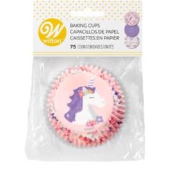 Wilton Unicorn, Flower, and Purple Baking Cups 75 pc