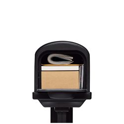 Architectural Mailboxes Classic Classic Plastic Post Mount Black Double Door Mailbox