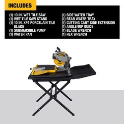 DeWalt 15 amps Corded 10 in. Wet Tile Saw with Stand Tool Only