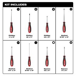 Milwaukee Square Screwdriver Kit 8 pc