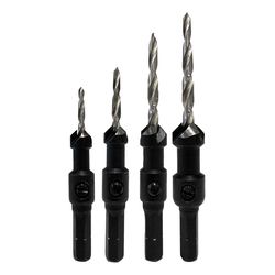 Richelieu Mibro 6/8/10/12 in. Steel Screw Pilot Drill Bit Set Straight Shank 4 pc