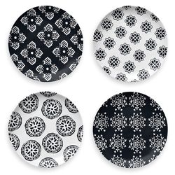 TarHong Assorted Bamboo NatureOne Medallion Salad Plate 8.5 in. D 4 pc