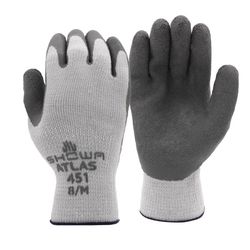 SHOWA ATLAS 451 Unisex Indoor/Outdoor Cold Weather Work Gloves Gray M 1 pair