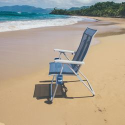 Shibumi 4-Position Sky Blue Beach Backpack Chair