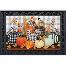 Briarwood Lane 30 in. W X 18 in. L Multi-Color Fall Blessing Pumpkins Polyester Door Mat