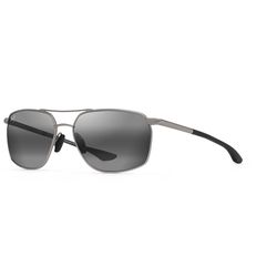 Maui Jim Puu Kukui Sunglasses Men's Silver Frame Neutral Gray Lens Polarized
