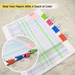 Bazic Products Medium Assorted Color Binder Clips 8 pk