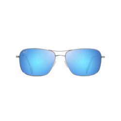 Maui Jim Wiki Wiki Sunglasses Unisex Silver Frame Blue Hawaii Lens Polarized