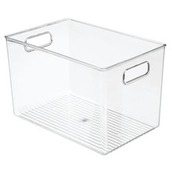 iDesign Linus Clear Organizer Bin 8 in. H X 8 in. W X 12 in. D