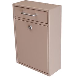 Mail Boss Olympus Modern Galvanized Steel Wall Mount Tan Drop Box