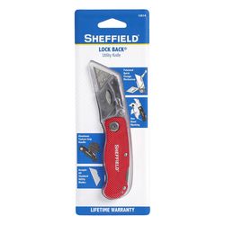 Sheffield 6 in. Folding Lock Back Utility Knife Red 1 pc