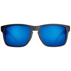 Flying Fisherman AcuTint Sunglasses Unisex Matte Black Frame Smoke Blue Mirror Lens Polarized Floati