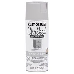 Rust-Oleum Chalked Matte Aged Gray Chalky Finish Paint 12 oz