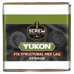 Screw Products, Inc. YUKON #16 in. X 10 in. L Hex Black Steel Lag Screw 50 pk