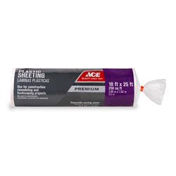 Ace Plastic Sheeting 6 mil X 10 ft. W X 25 ft. L Polyethylene Clear 1 pk