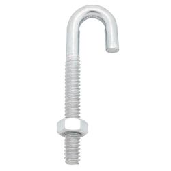 Hampton Small Zinc-Plated Silver Zinc 0.5625 in. L J-Bolt 60 lb 1 pk
