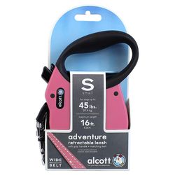 Alcott Pink Plastic Dog Retractable Leash