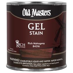 Old Masters Semi-Transparent Rich Mahogany Oil-Based Alkyd Gel Stain 1/2 pt
