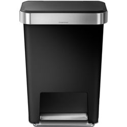 Simplehuman 45 L Black Plastic Step Pedal Wastebasket