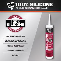 DAP White Silicone Kitchen and Bath Sealant 9.8 oz