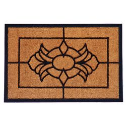 Calloway Mills Viola 2 W X 3 L Black/Brown Rectangle Coir Door Mat