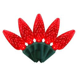 Holiday Bright Lights LED C6 Red 100 ct String Christmas Lights 50 ft.