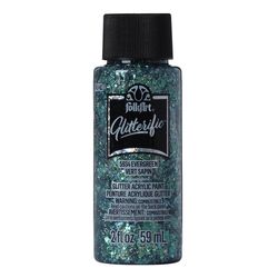 FolkArt Glitterific Glitter Evergreen Craft Paint Exterior and Interior 2 oz