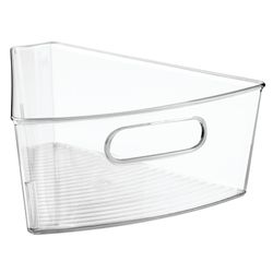 iDesign Lazy Susan 20 lb Clear Wedge Bin Organizer 4 in. H X 9.5 in. W