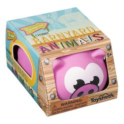 Toysmith Farm Fresh Chubby Barnyard Animals Squishy Toy Assorted
