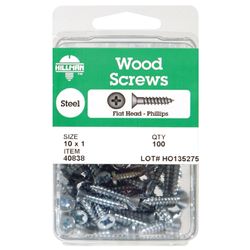 HILLMAN No. 6 X 1 in. L Phillips Zinc-Plated Coarse Wood Screws 1 pk